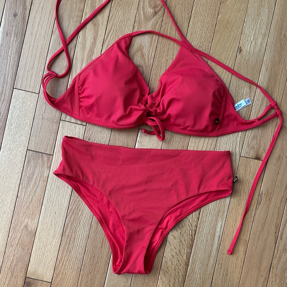 La Vie En Rose Vibrant Red Bikini